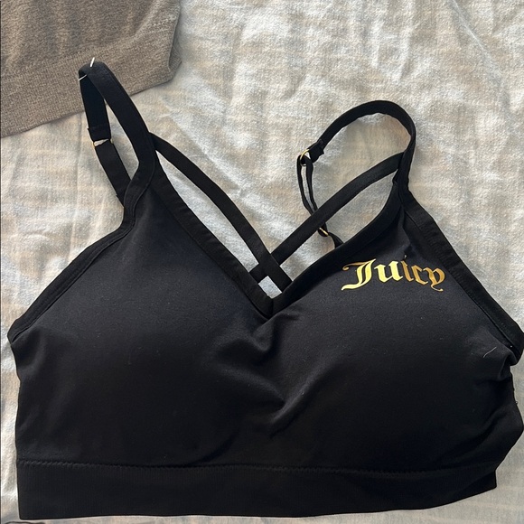 NWOT JUICY COUTURE Black and Gray Bralette Set - Picture 2 of 9